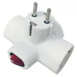   GAO 0794H földelt, kapcsolóval, gyermekvédelmi retesszel ellátott T elosztó, 230V, 16A