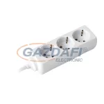   COMMEL 0808 elosztó, 3 dugaljas, 10m, 16A 250V~3500W, H05VV-F 3x1.5