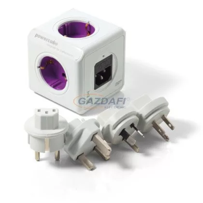   ALLOCACOC Utazó adapter készlet, 6-10A, 250V + elosztó, 5x2P+F, 10A, 250V