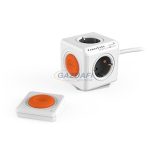   ALLOCACOC távvezérelhető elosztó kocka szett, 4x2P+F, 16A, 250V, 1,5m H05VV-F 3x1,5mm2, fehér