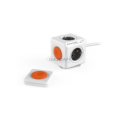   ALLOCACOC távvezérelhető elosztó kocka szett, 4x2P+F, 16A, 250V, 1,5m H05VV-F 3x1,5mm2, fehér