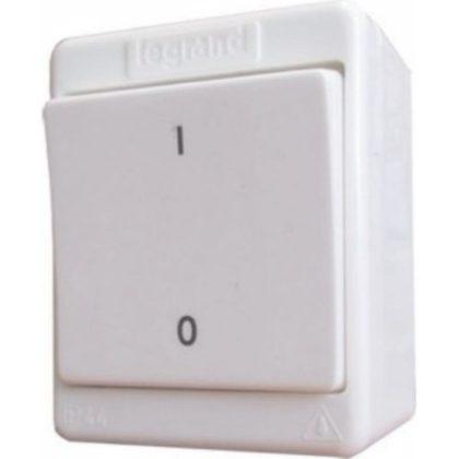 LEGRAND 083902 Kontállux IP44 two-pole switch white