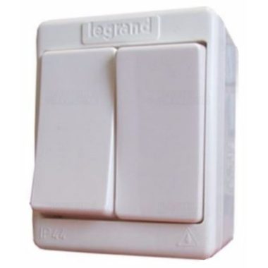 LEGRAND 083905 Kontállux IP44 csillárkapcsoló fehér
