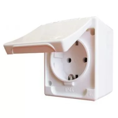 LEGRAND 083913 Kontállux IP44 2P+F dugalj csatlakozóaljzat fehér