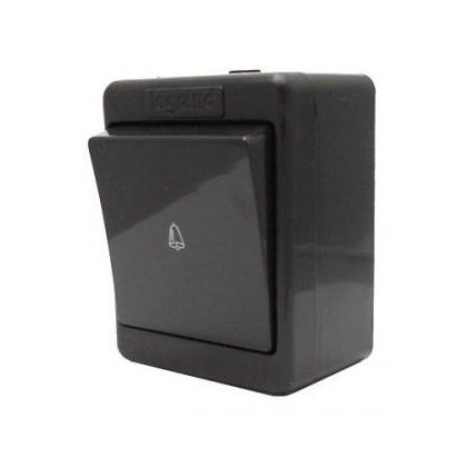   LEGRAND 083930 Kontállux IP44 egypólusú nyomó csengőjellel szürke
