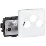   LEGRAND 086142 Oteo wall-mounted TV-RD-SAT socket end cap, white