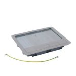   LEGRAND 088004 Rozsdamentes acél fedél 12/18 modulos standard padlódobozhoz, max. 8mm burkolattal