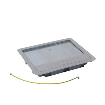   LEGRAND 088004 Rozsdamentes acél fedél 12/18 modulos standard padlódobozhoz, max. 8mm burkolattal