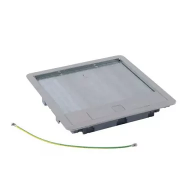 LEGRAND 088005 Rozsdamentes acél fedél 16/24 modulos standard padlódobozhoz, max. 8mm burkolattal