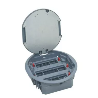 LEGRAND 088126 20 modulos vízszintes, állítható magasságú kerek padlódoboz, Mosaic-kal szerelvényezhető