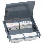   LEGRAND 089625 Padlódoboz csökkentett magassságú 16M acél fedél, szürke