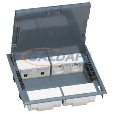LEGRAND 089626 Padlódoboz csökkentett magassságú 16M szőnyeg fedél, szürke LEGRAND 089626 Padlódoboz csökkentett magassságú 16M szőnyeg fedél, szürke