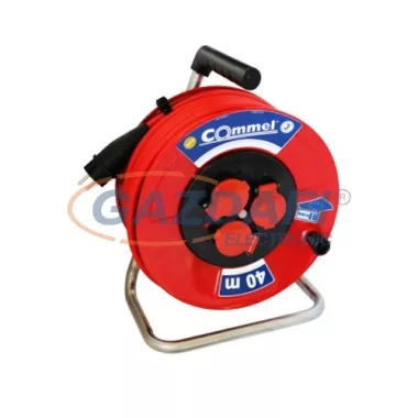 COMMEL 0928 kábeldobos hosszabbító, 25m, 3x2,5mm2 H05RR-F, 3db csapfedeles csatlakozó 250V, 16A, IP44 COMMEL 0928 kábeldobos hosszabbító, 25m, 3x2,5mm2 H05RR-F, 3db csapfedeles csatlakozó 250V, 16A, IP44