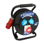   COMMEL 0938 kábeldobos háromfázisú hosszabbító, 16A, 250/400V, IP44, H05RR-F 5x2,5mm2, 25 m