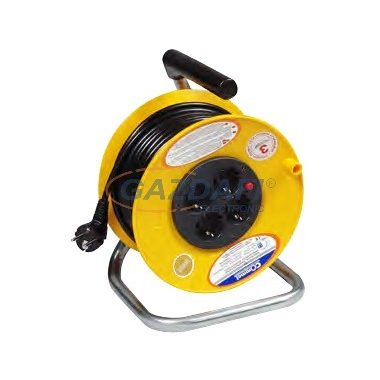 COMMEL 0956 PVC kábeldobos hosszabító, IP20, 4 aljzattal, 40m