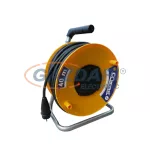   COMMEL 0981 PVC kábeldobos hosszabító, IP44, 4x2P+F csapfedéllel, 40m, H05RR-F 3x2,5mm2