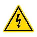 Lámpajeles öntapadó felirat, sárga, 100x100x100mm