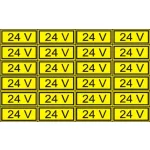 "24V" öntapadó felirat, sárga, 100x60mm