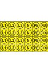 Fázis jelölő öntapadó felirat, sárga, 100x60mm