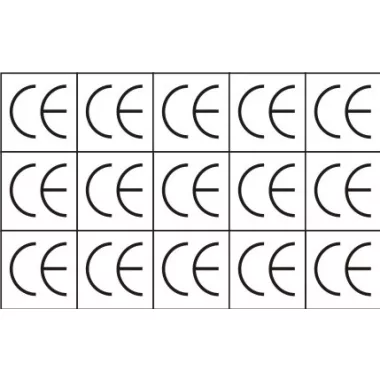 CE jelölés öntapadó felirat, sárga, 100x60mm