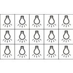 Lámpajeles öntapadó felirat, sárga, 100x60mm