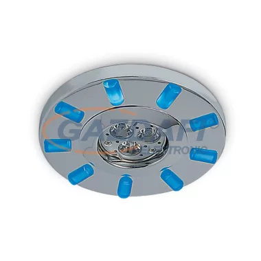 ONE LIGHT 10105GMCBL Süllyesztett öntvény Led lámpa 9x1W, matt króm, kék ONE LIGHT 10105GMCBL Süllyesztett öntvény Led lámpa 9x1W, matt króm, kék