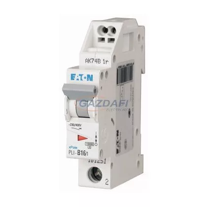   EATON 101258 PLI-C16/1 Kismegszakító, 10kA (dugaszolókapcsokkal)