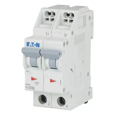 EATON 101300 PLI-C16/2 Kismegszakító, 10kA (dugaszolókapcsokkal)