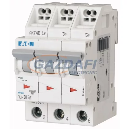   EATON 101314 PLI-B16/3 Kismegszakító, 10kA (dugaszolókapcsokkal)