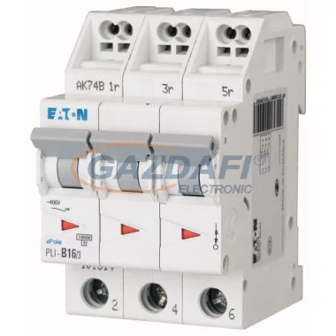EATON 101321 PLI-C16/3 Kismegszakító, 10kA (dugaszolókapcsokkal)
