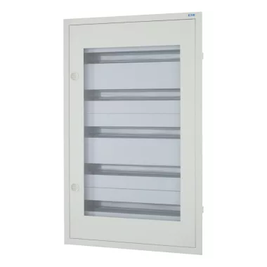 EATON 103119 BF-UT-5/120-C süllyeszett komplett installációselosztó átlátszó ajtó, IP30, fehér EATON 103119 BF-UT-5/120-C süllyeszett komplett installációselosztó átlátszó ajtó, IP30, fehér