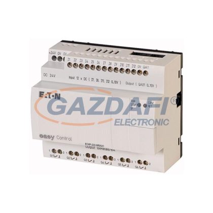   EATON 106406 EC4P-222-MRAX1 24VDC,12DI(4AI)/6RO/1AO, kijelző nélkül, Ethernet