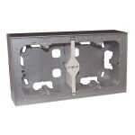 Efapel 10994_AAL Dupla kiemelő keret, alumínium színű