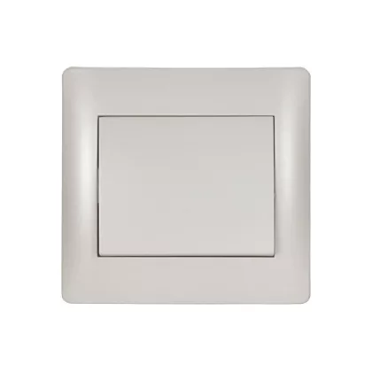   ELMARK "Rhyme" süllyesztett egypólusú kapcsoló, metál fehér