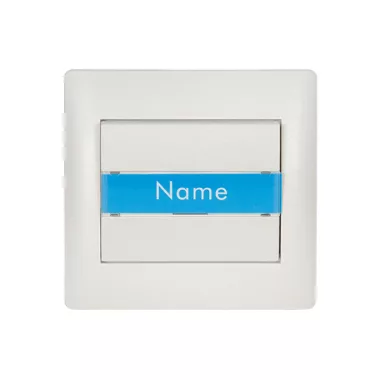 ELMARK "Rhyme" süllyesztett csengnyomó névtáblával, metál fehér