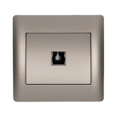 ELMARK "Rhyme" süllyesztett csengnyomó jelzfénnyel, metál szürke