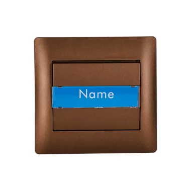 ELMARK "Rhyme" süllyesztett csengnyomó névtáblával, metál kávé