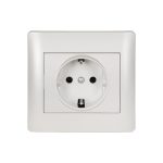 ELMARK "Rhyme" süllyesztett dugalj, metál fehér