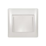   ELMARK "Rhyme" süllyesztett dugalj fedéllel, metál fehér