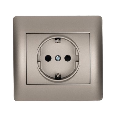 ELMARK "Rhyme" süllyesztett dugalj, metál szürke