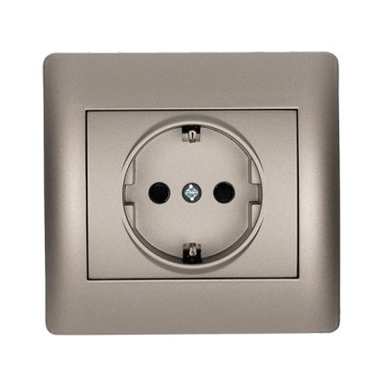 ELMARK "Rhyme" süllyesztett dugalj, metál szürke