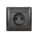 ELMARK "Rhyme" süllyesztett dugalj, metál grafit