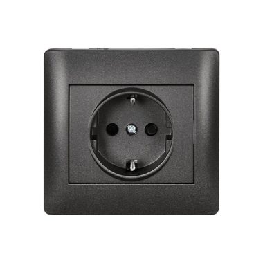 ELMARK "Rhyme" süllyesztett dugalj, metál grafit