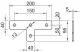 OBO 1124735 GMS 4 VP T V4A Összekötő Lemez T-alak 200x95x40x4mm rozsdamentes acél