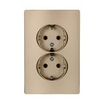   ELMARK "Rhyme" süllyesztett dupla dugalj, metál pezsg