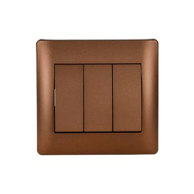 ELMARK "Rhyme" süllyesztett tripla csillárkapcsoló, metál kávé