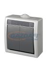ELEKTRO-PLAST 1202-10 "Aquant" csillár kapcsoló, falon kívüli, szürke, IP55, UV álló, 250V, 10A