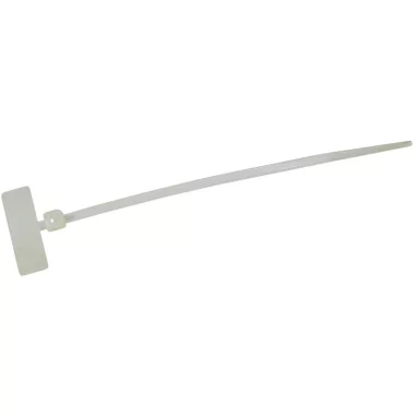 TRACON 120J Jelzőcímkés kábelkötegelő, natúr 110×2,5mm, D=1-20mm, PA6.6, (a×b=8×25mm)