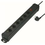   GAO 12435 Kultúr hosszabbitó kapcs. 6-os gyv., 3x1,0, 2m, fekete