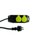GAO 12467 kültéri 2-es elosztó 1,4m H07RN-F 3x1,5mm2 kábellel, 250V, 16A, IP44